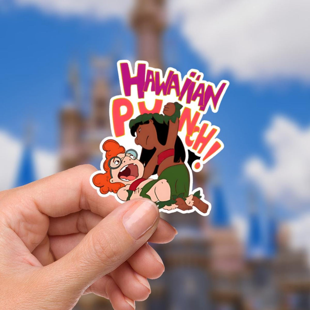 Lilo & Stitch Humor Hawaiian Punch Sticker: Waterproof Vinyl Decal