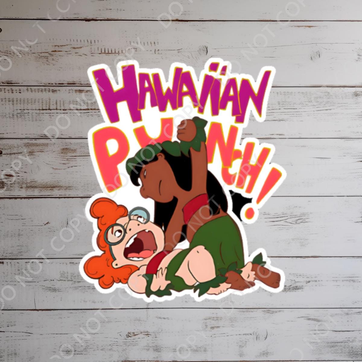 Lilo & Stitch Humor Hawaiian Punch Sticker: Waterproof Vinyl Decal