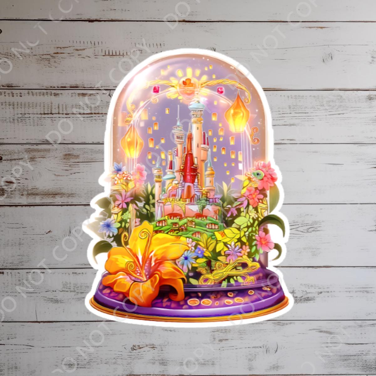 Rapunzel Disney Tangled Lantern  Waterproof Disney Laptop Stickers Rapunzel Princess affirmation planner stationery decal water bottle cell