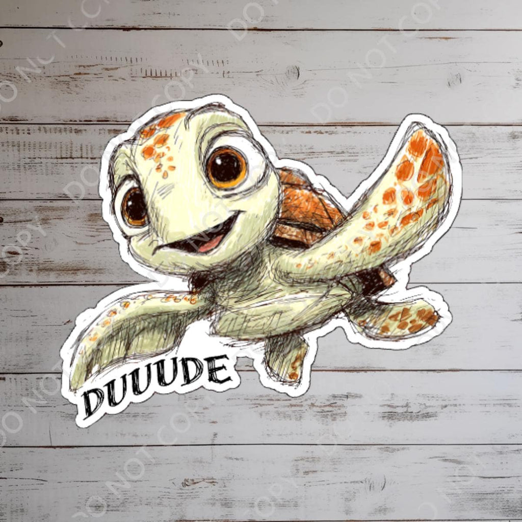 Disney Finding Nemo Squirt Just Keep Swimming Waterproof Disney Laptop Sticker FindingNemo planner stationery decal water bottle cell phone