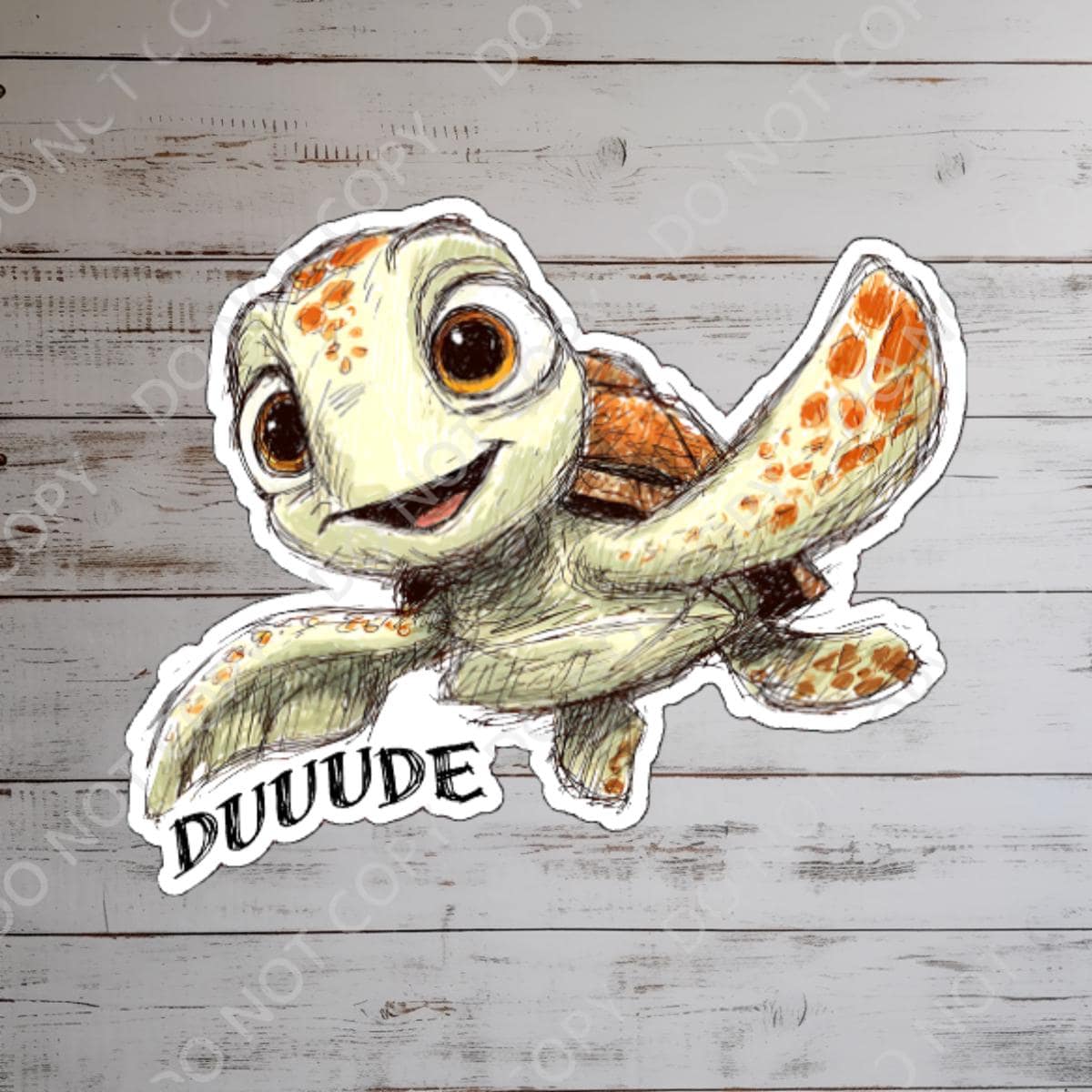 Disney Finding Nemo Squirt Just Keep Swimming Waterproof Disney Laptop Sticker FindingNemo planner stationery decal water bottle cell phone
