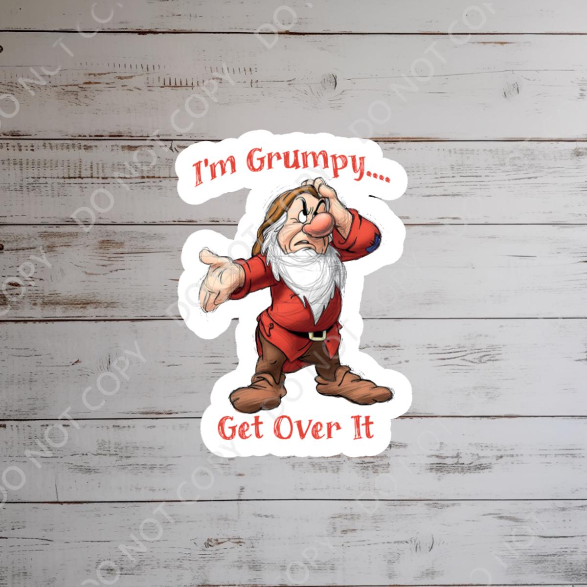 Snow White Grumpy Disneyy Funny Snarky Decal Waterproof Disney Laptop Stickers Funny Sticker planner stationery decal water bottle cell
