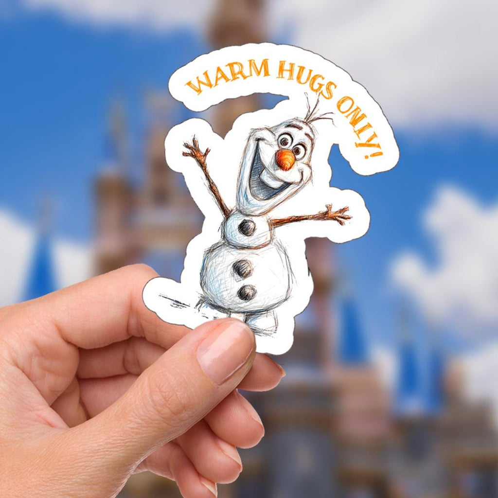 Olaf with Sven Frozen Waterproof Disney Laptop Stickers  Frozen Sven disneymickey mouse planner stationery decal water bottle cell phonelogo