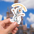 Olaf with Sven Frozen Waterproof Disney Laptop Stickers  Frozen Sven disneymickey mouse planner stationery decal water bottle cell phonelogo