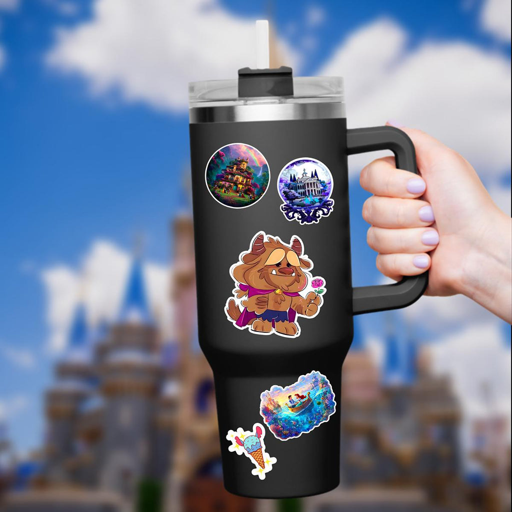 Beast, Beauty And The Beast Disneyy World Sticker Waterproof Disney Laptop, Disneying Theme Park Vacation, Castle Park Mouse
