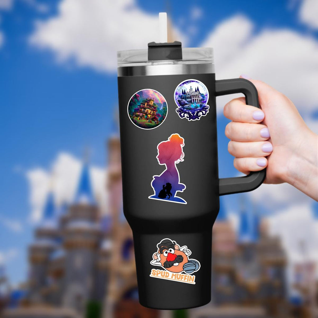 Beauty and The Beast Sticker: Waterproof Vinyl Decal for Laptop, Water Bottle