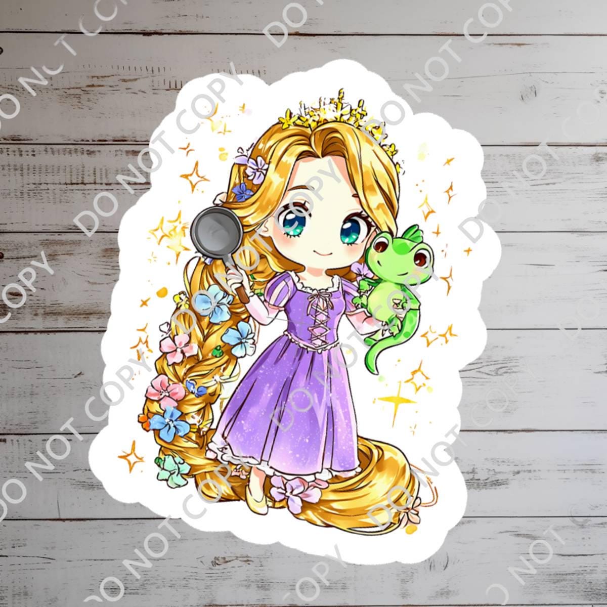 Rapunzel & Pascal Sticker, Tangled Inspired Waterproof Decal