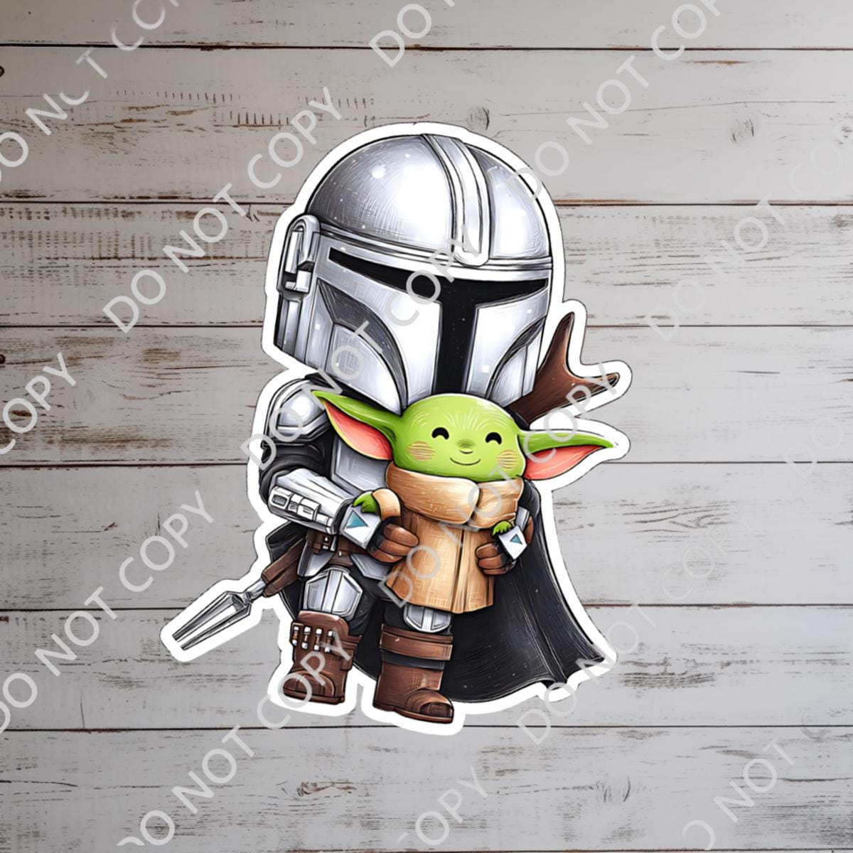Mando Baby Yoda Star Wars Waterproof Disney Laptop Stickers/  Disney yoda starwars planner stationery decal water bottle cell phonelogo