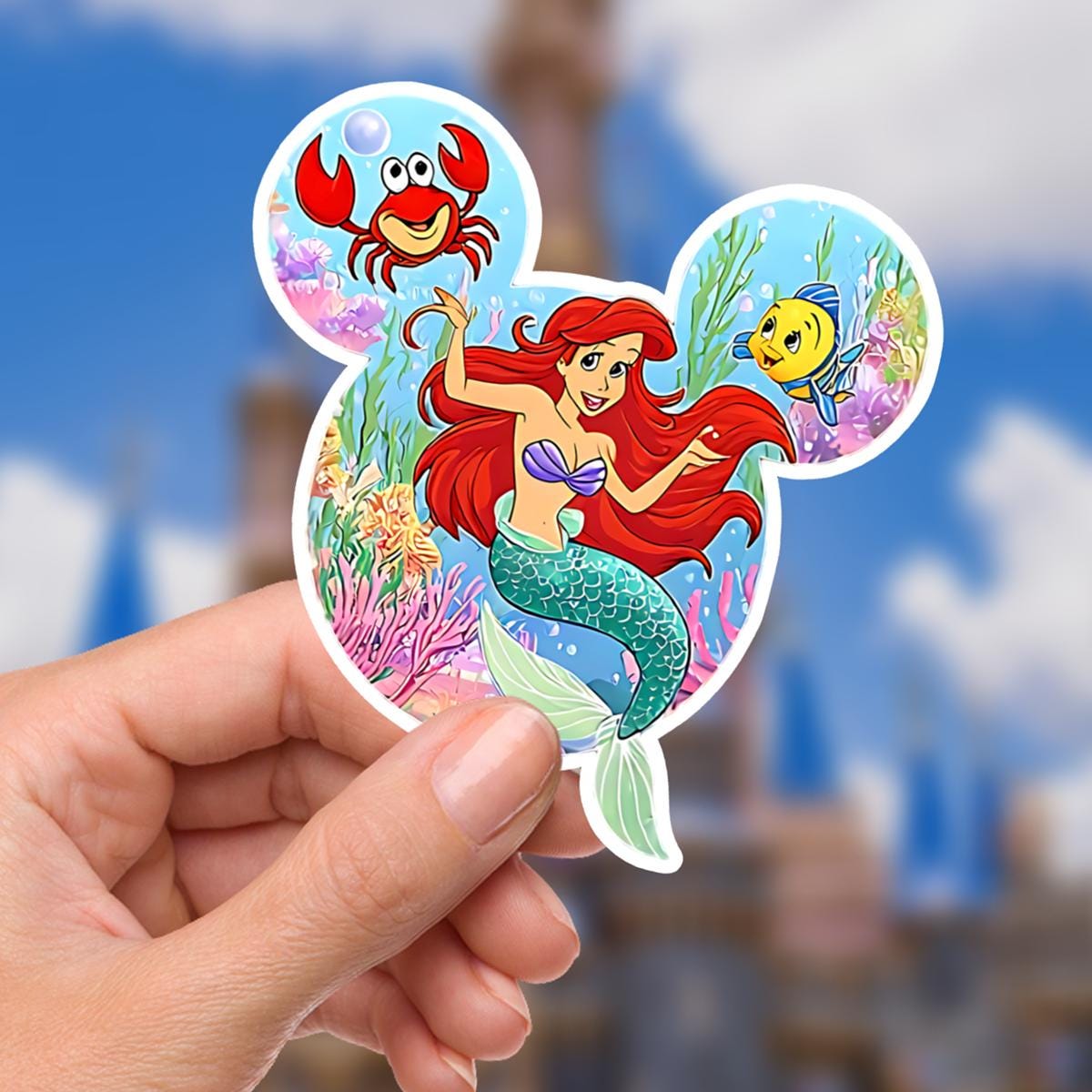 Little Mermaid Sticker: Waterproof Vinyl Decal for Laptop, Water Bottle, funny sticker, disney stickers, journal stickers, junk journal, disney gift, disney present