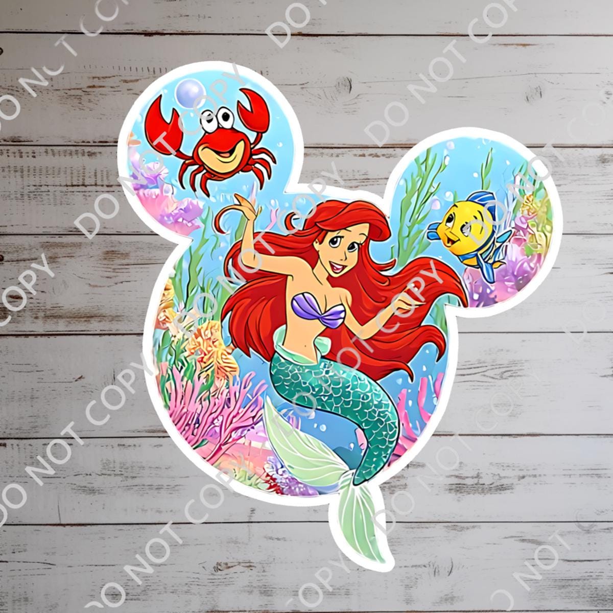 Little Mermaid Sticker: Waterproof Vinyl Decal for Laptop, Water Bottle, funny sticker, disney stickers, journal stickers, junk journal, disney gift, disney present