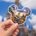 Disney Minnie Mickey Mouse  Main street USA Waterproof Disney Laptop Stickers/  Stitch Ohana Aloha planner stationery decal water bottle cell phonelogo