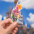 Rapunzel Castle Waterproof Sticker - Tangled Princess Planner Decal
