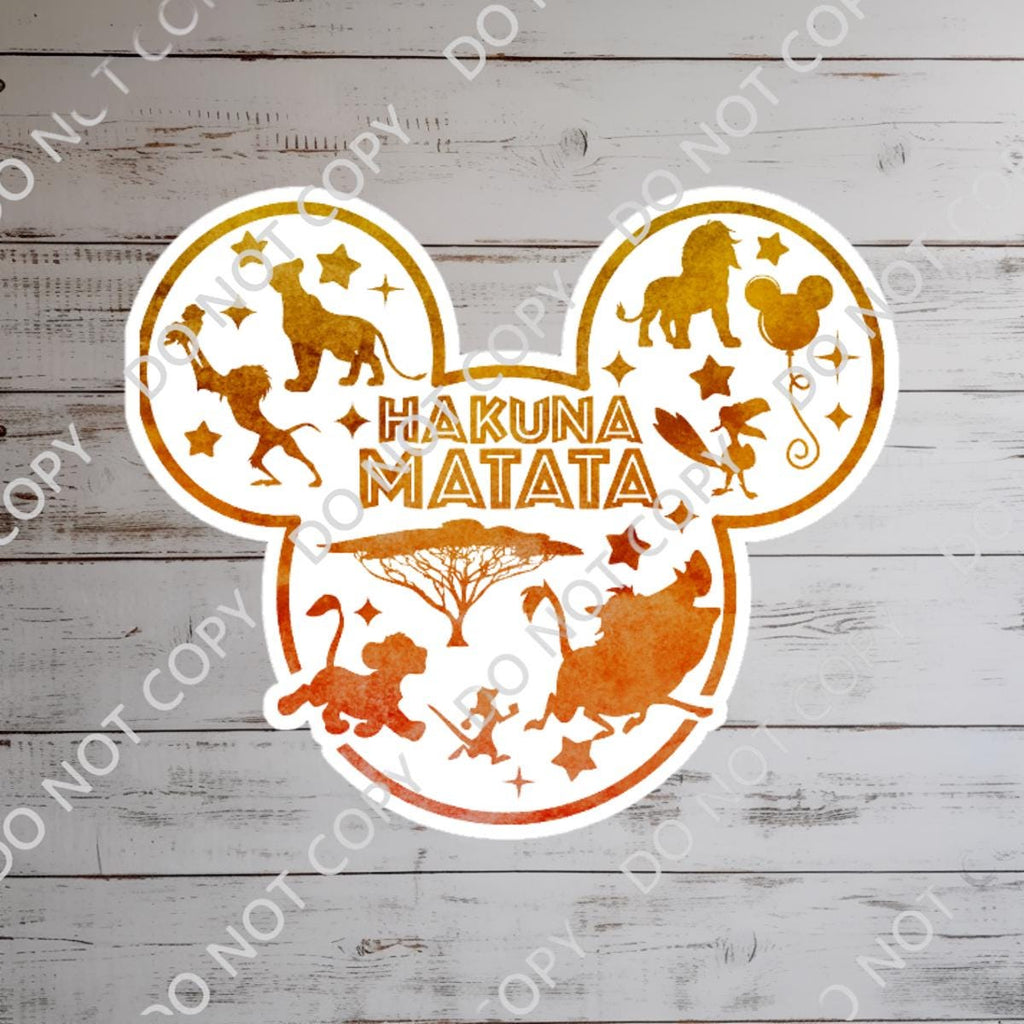 Lion King Hakuna Matata Waterproof Vinyl Sticker  Disney stickers, Disney Decal, Disney, journal stickers, junk journal, Hakuna Matata