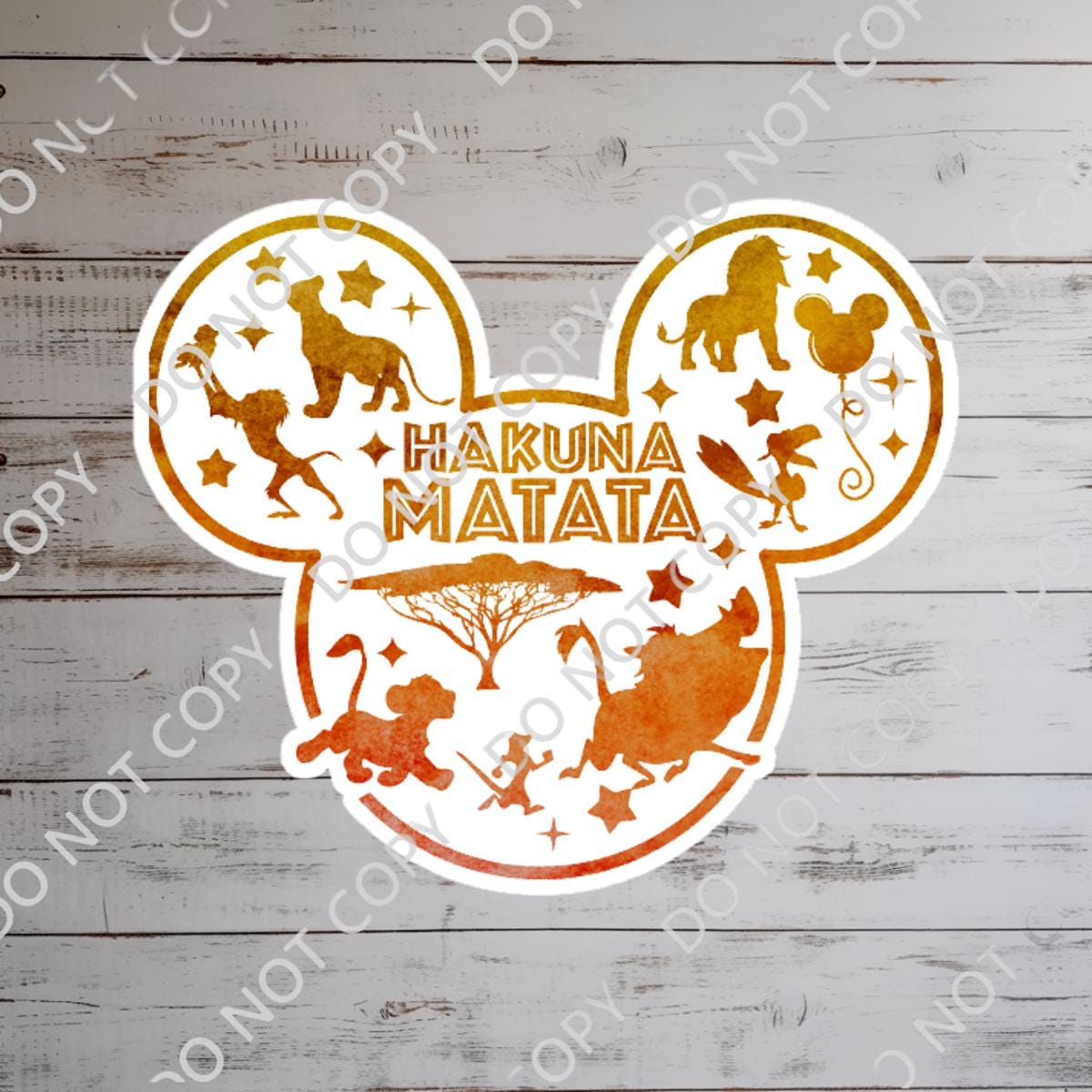 Lion King Hakuna Matata Waterproof Vinyl Sticker  Disney stickers, Disney Decal, Disney, journal stickers, junk journal, Hakuna Matata