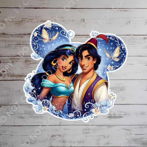 Aladdin Mickey Head Waterproof Disney Laptop Stickers/ FindingNemo planner stationery decal water bottle cell phonelogo