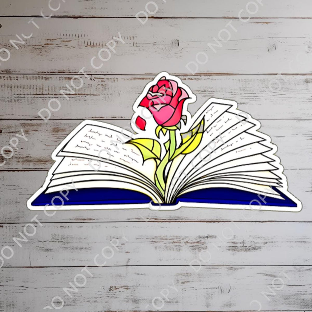 Beauty and the Beast Sticker | Waterproof Laptop Decal Disney presents, Disney Gifts, Junk Journal, Journal stickers,