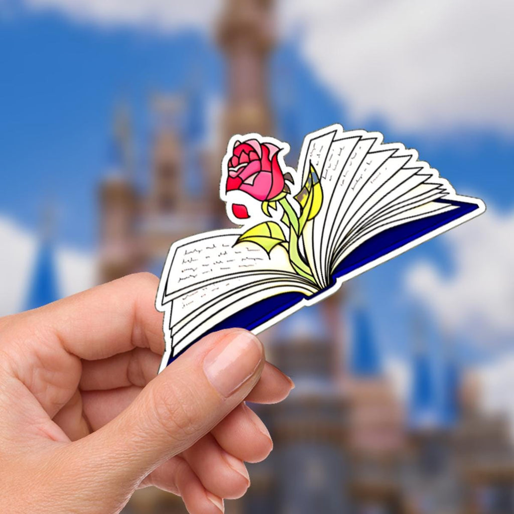 Beauty and the Beast Sticker | Waterproof Laptop Decal Disney presents, Disney Gifts, Junk Journal, Journal stickers,