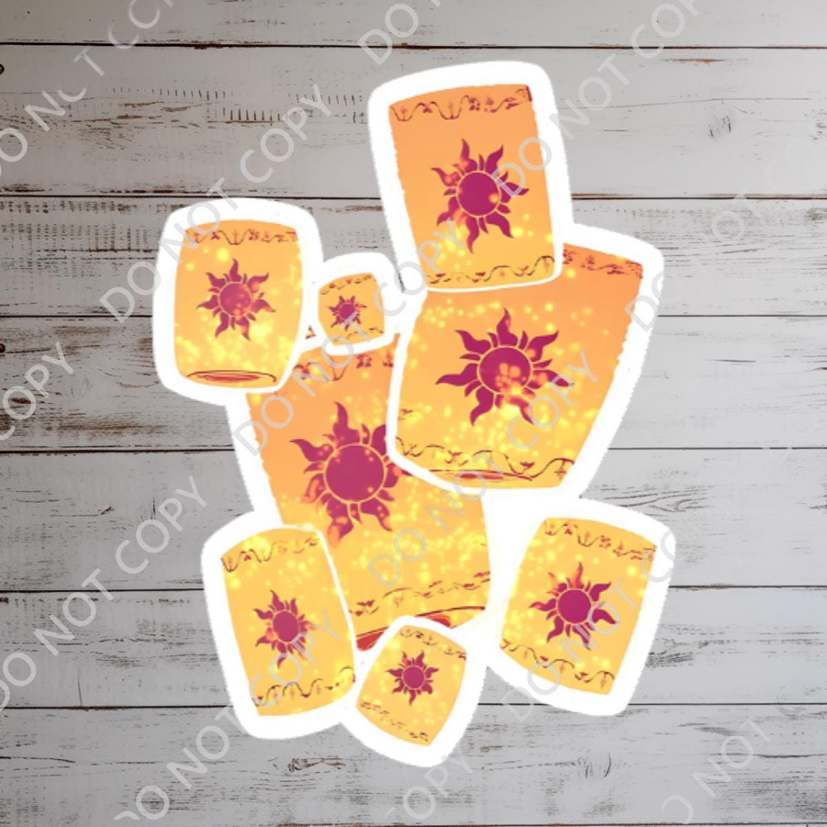 Rapunzel Tangled Lantern Sticker: Waterproof Vinyl Decal