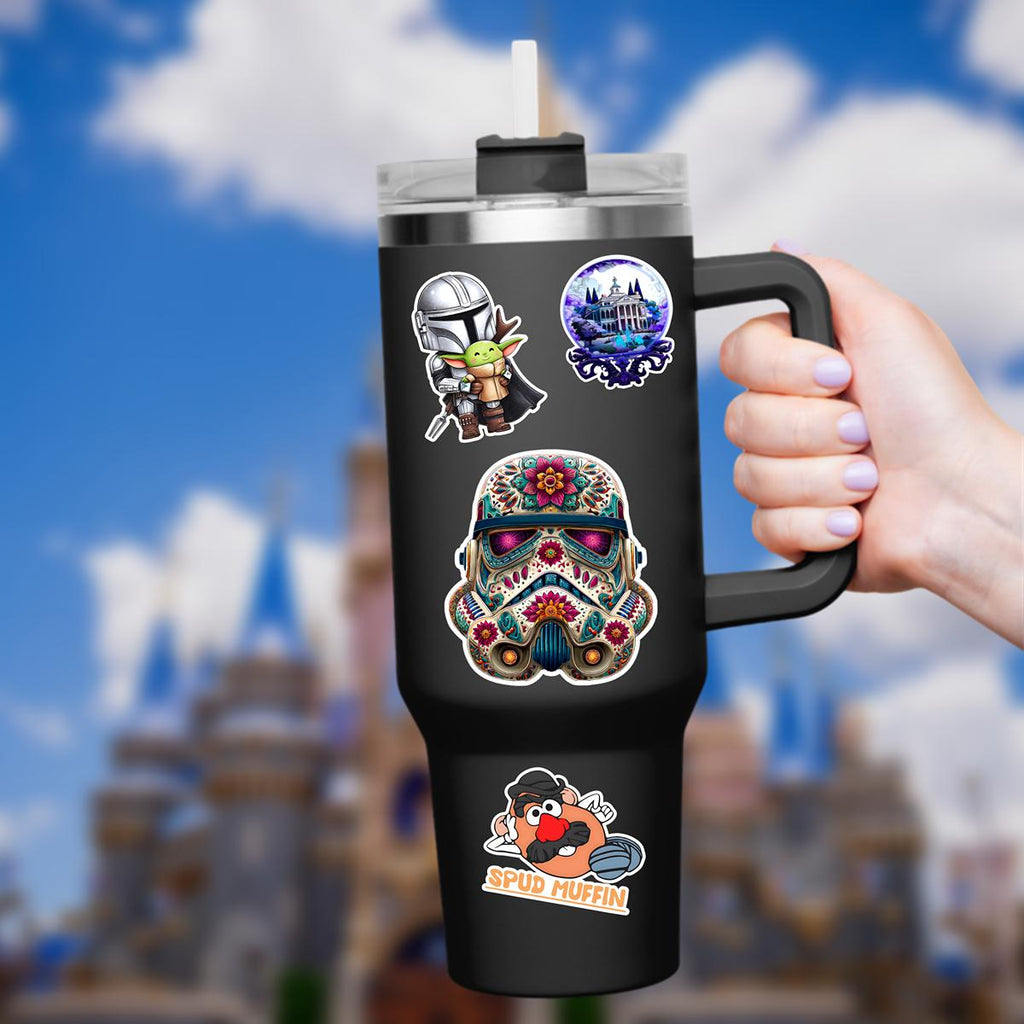 Storm Trooper Sugar Skull Sticker: Waterproof Star Wars Decal Hydro Bottle, Journal, star wars decal, Journal Sticker