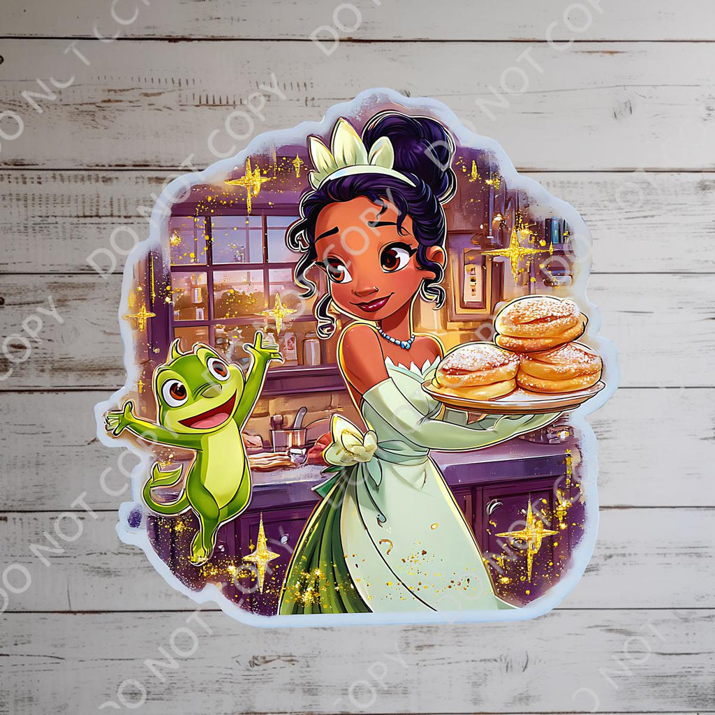 Disney Tiana Princess And The Frog Waterproof Disney Laptop Stickers Tianas Place Disney Gift Planner Stationery Decal Water Bottle Cell