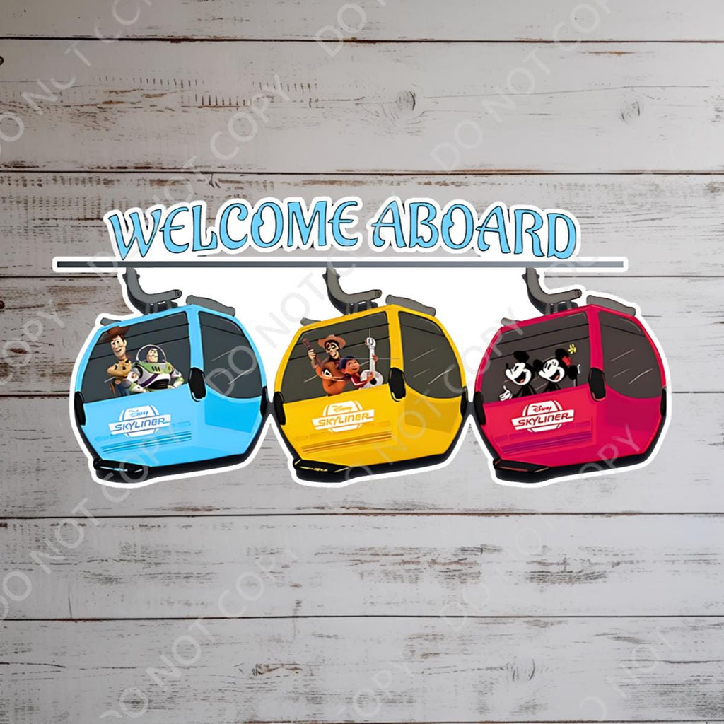 Disney SkyLiner Castle  World Sticker Waterproof Disney Laptop, Disneying Theme Park Vacation, Castle Park Mouse