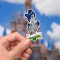 Cinderella Vinyl Sticker: Watercolor Castle, Glass Slipper, journal stickers, disney gift, disney present, junk journal