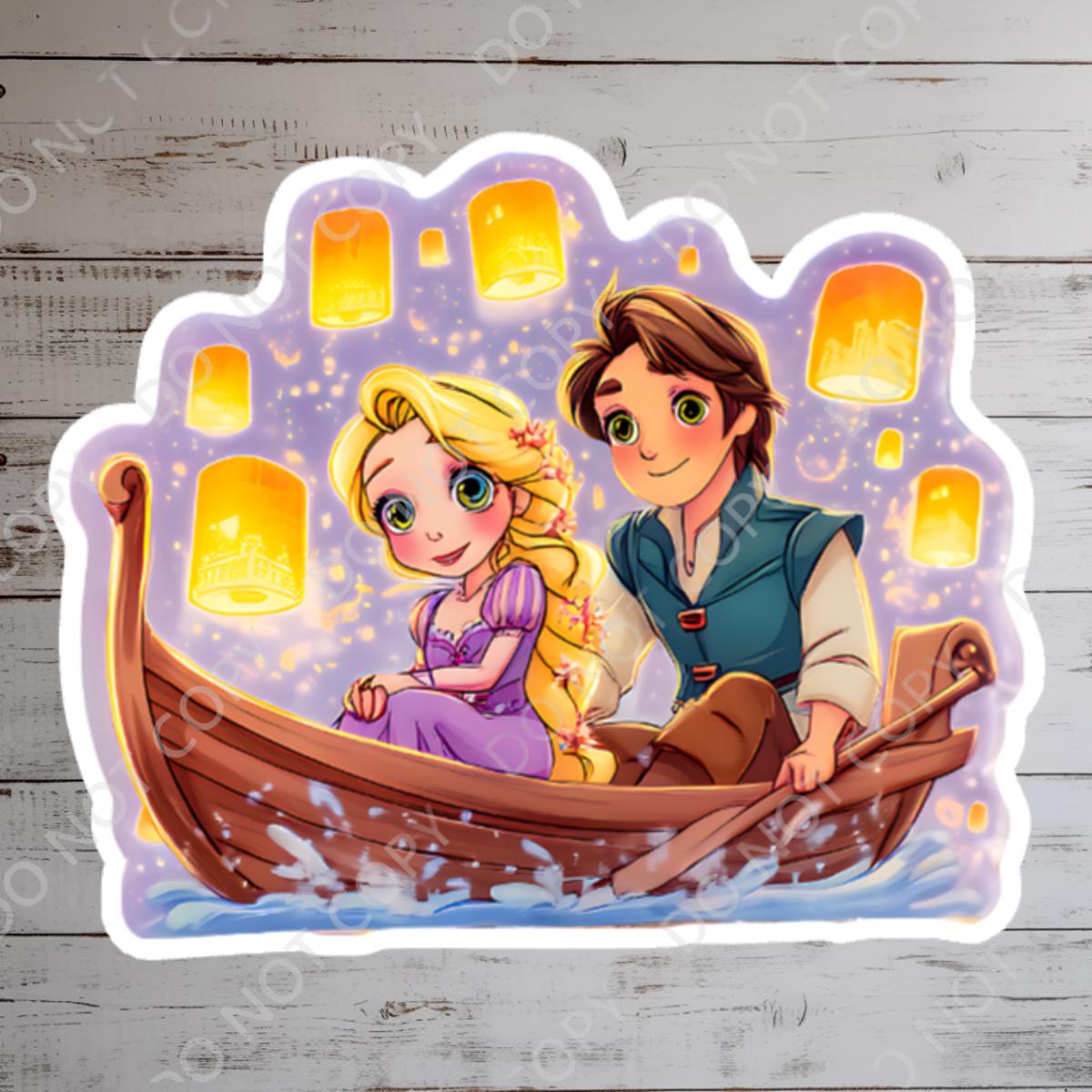 Rapunzel Lantern Waterproof Sticker, Tangled Princess Decal disney gift, disney present, Journal stickers, junk journal, journal,
