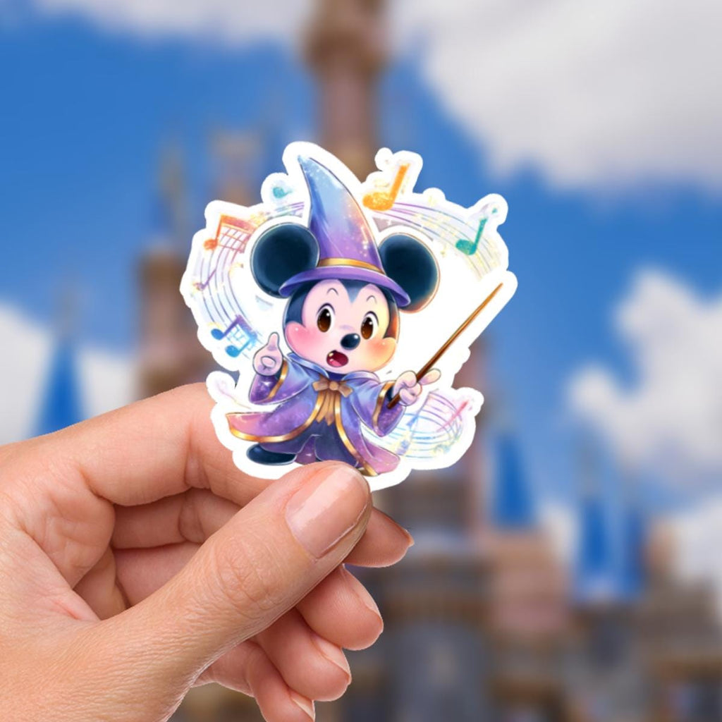 Mickey Mouse Fantasia Sticker: Waterproof Vinyl Decal
