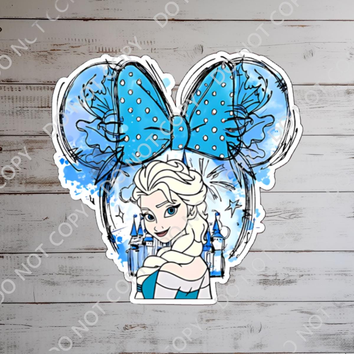 Elsa with Mickey Head Frozen Waterproof Disney Laptop Stickers  Sven disneymickey mouse planner stationery decal water bottle cell phonelogo