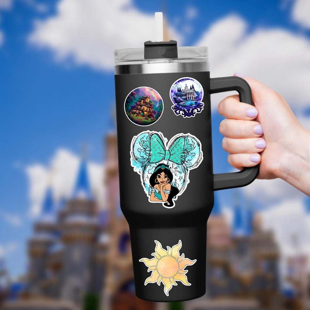 Aladdin Jasmine Mickeyy Head Waterproof Disney Laptop Stickers/ FindingNemo planner stationery decal water bottle cell phonelogo