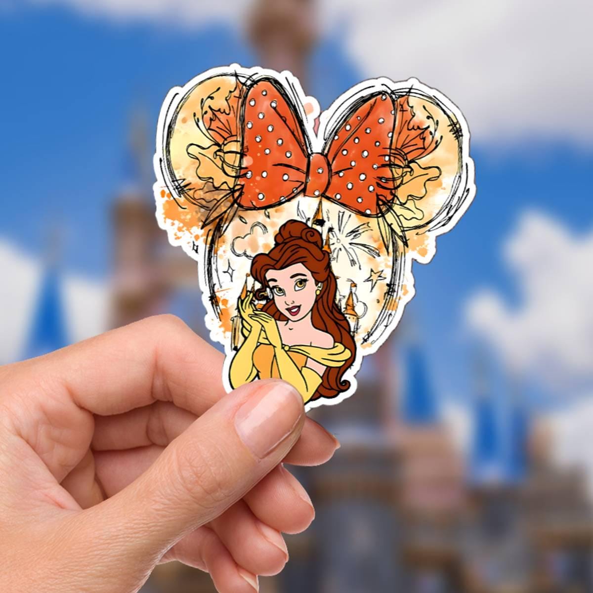 Disneyy Beauty And The Beast Tale As Old As TimeWaterproof Disney Laptop Stickers/ Ohana Aloha planner stationery decal water bottle cell