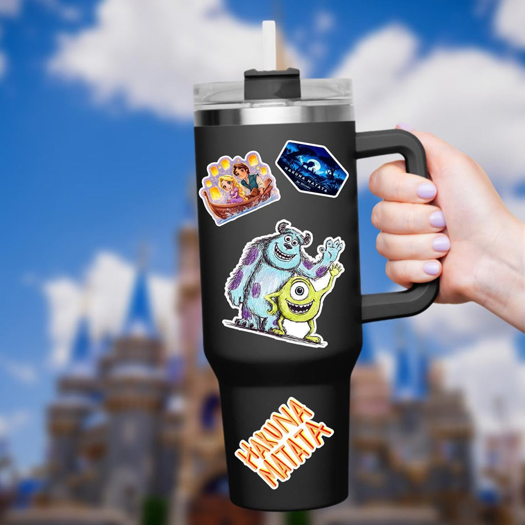 Monsters Inc. Sully and Boo , Kitty ,   World Sticker Waterproof Disney Laptop, Disneying Theme Park Vacation, Castle Park Mouse