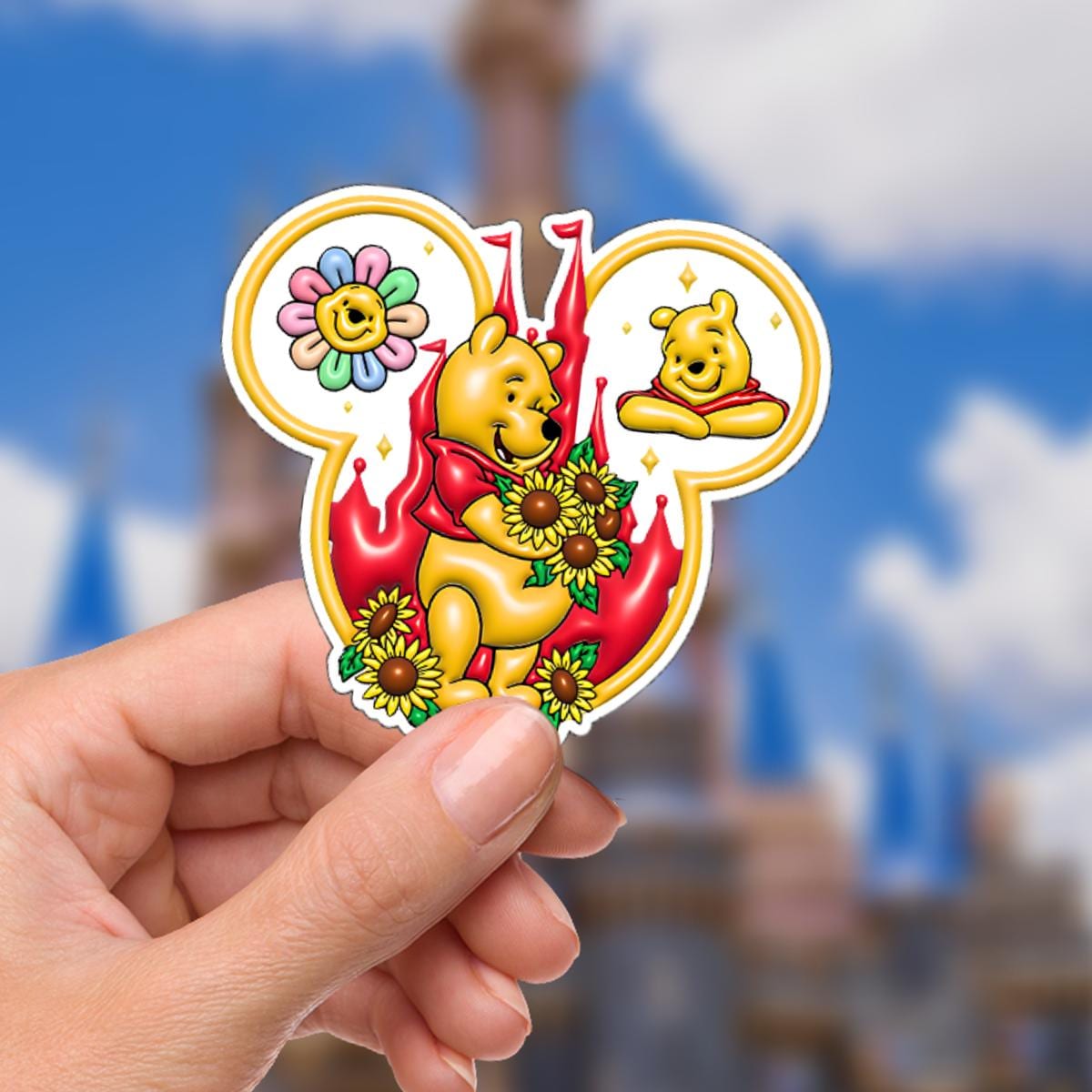 Disneyy  Winnie The Pooh Disney Laptop Sticker Positive Affirmation planner stationery decal water bottle cell, disney gifts, disney presents, journal stickers, junk journals