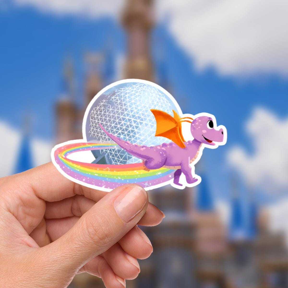 Figment Disney Sticker, Epcot One Little Spark, Waterproof Vinyl Decal