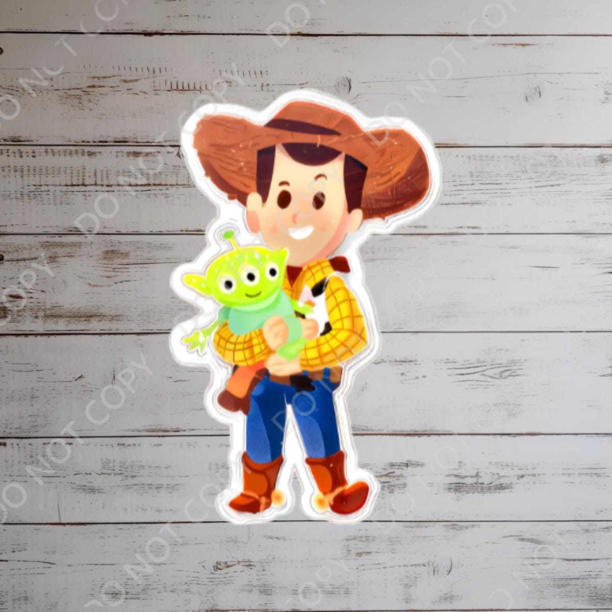 Woody and Alien Toy Story Disney Sticker: Waterproof Vinyl Decal