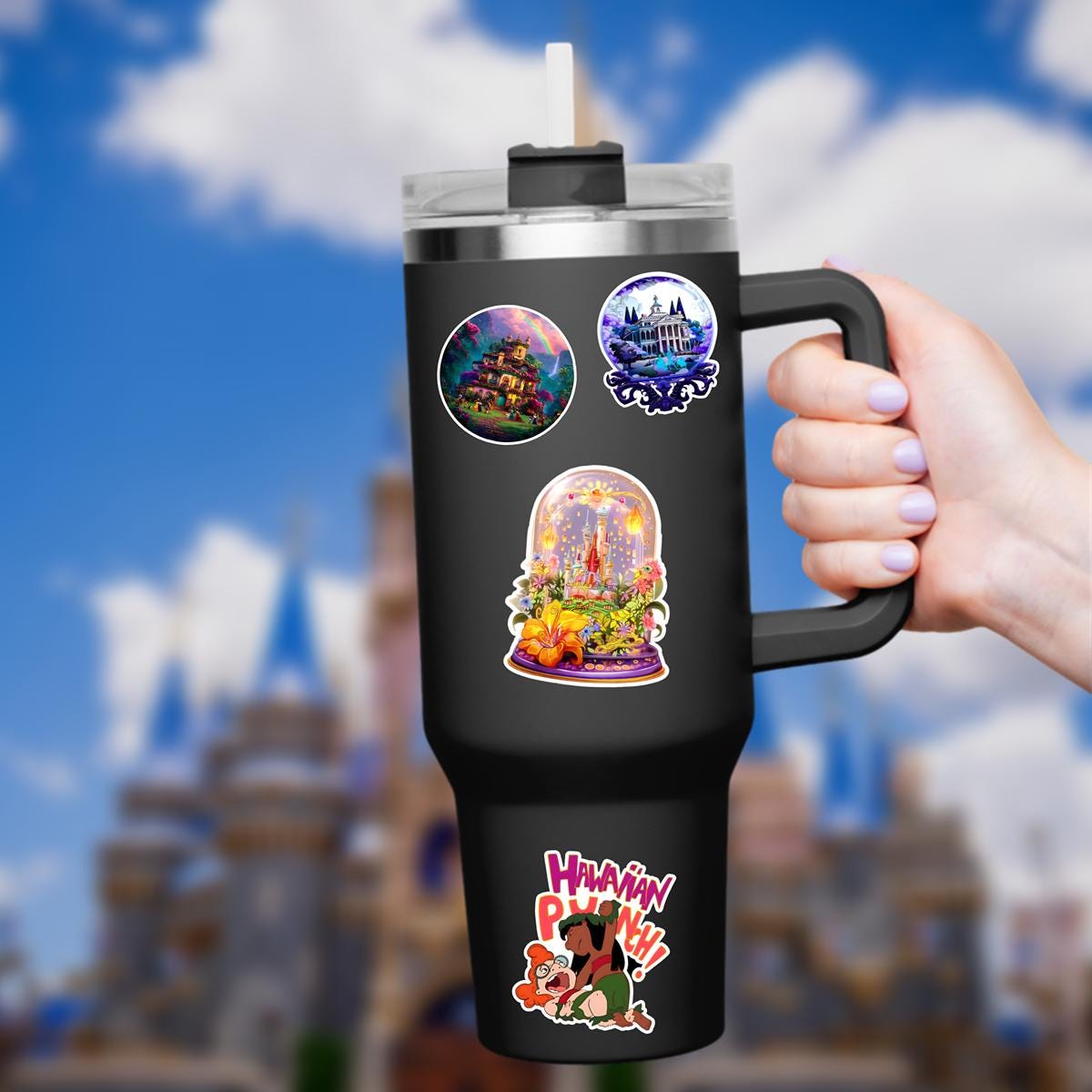 Rapunzel Disney Tangled Lantern  Waterproof Disney Laptop Stickers Rapunzel Princess affirmation planner stationery decal water bottle cell