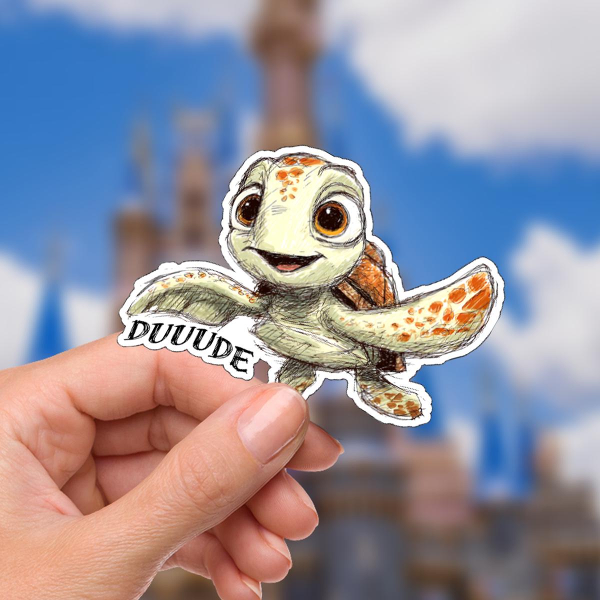 Disney Finding Nemo Squirt Just Keep Swimming Waterproof Disney Laptop Sticker FindingNemo planner stationery decal water bottle cell phone