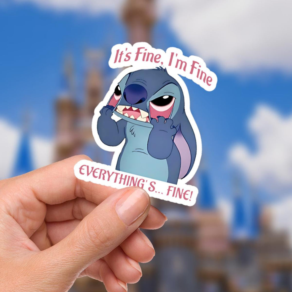 Lilo & Stitch Humor Sticker: Waterproof Vinyl Decal