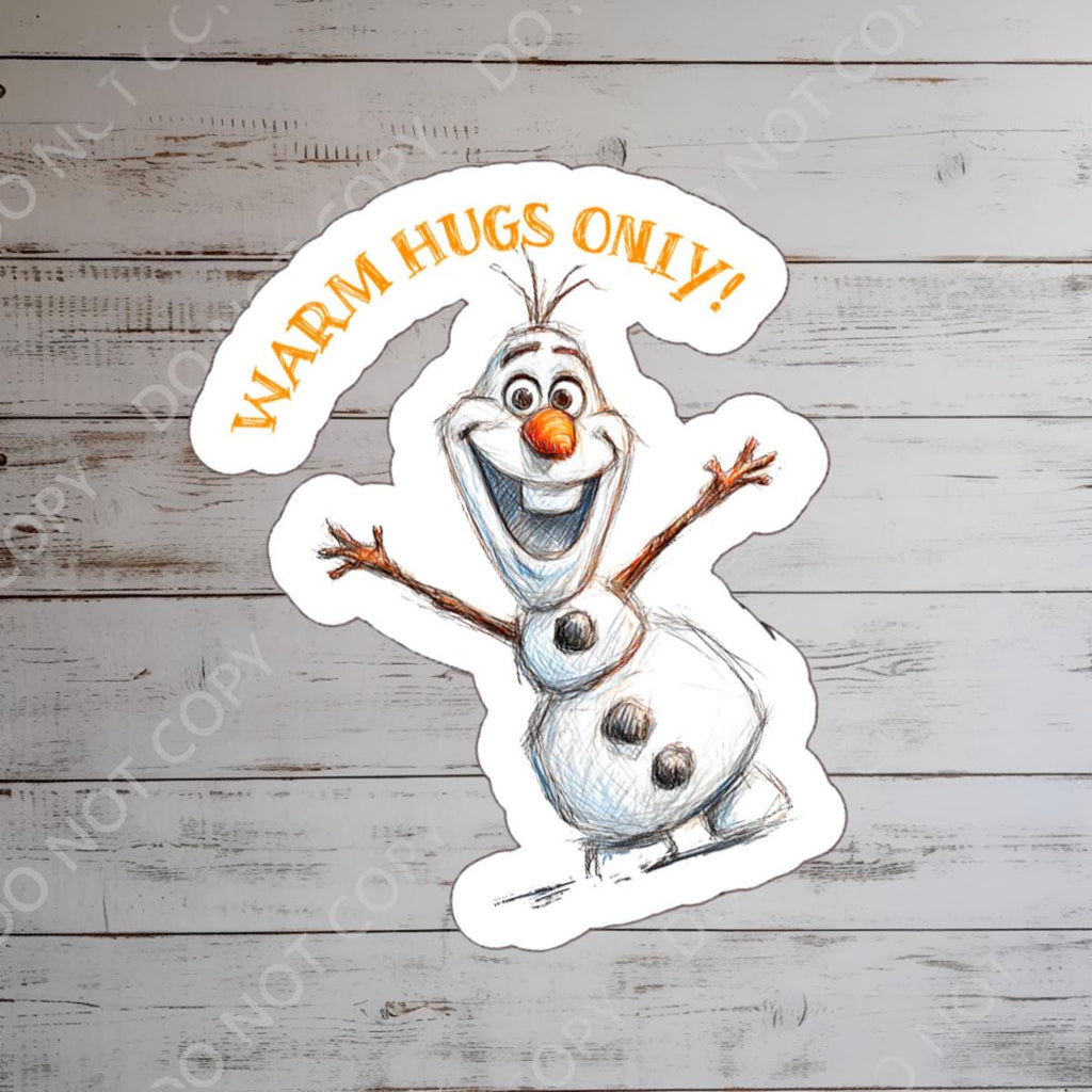 Olaf with Sven Frozen Waterproof Disney Laptop Stickers  Frozen Sven disneymickey mouse planner stationery decal water bottle cell phonelogo