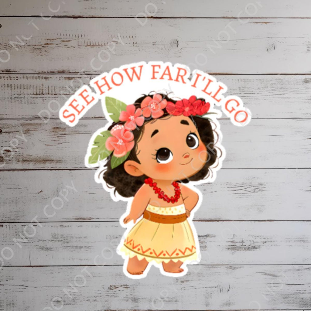 Moana Maui Mickey Head Sticker: Waterproof Vinyl Decal