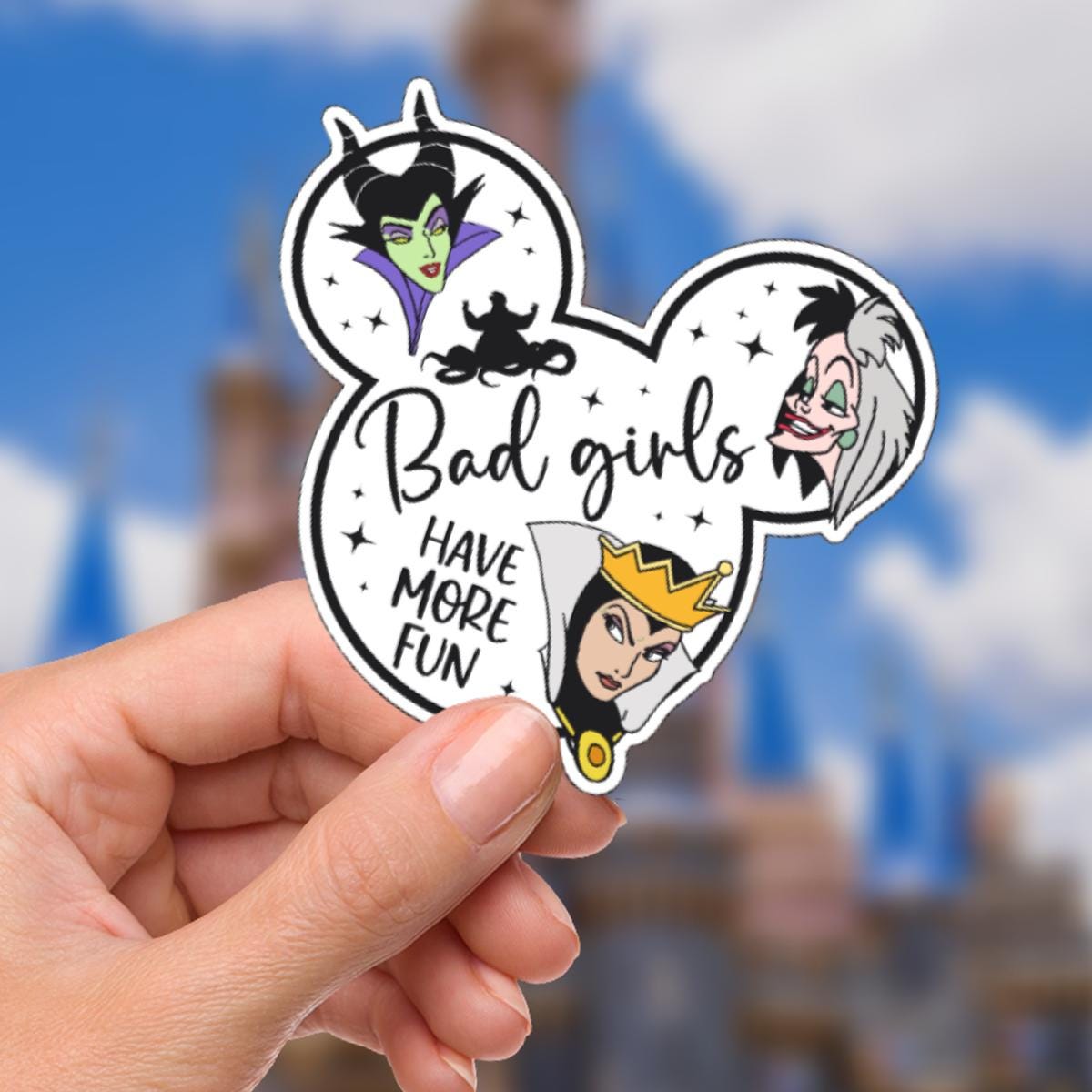 Disneyy Villain Sticker disney villainous Waterproof Disney Laptop, Disneying Water Bottle, Hydro Bottle Theme Park Vacation, Castle Park