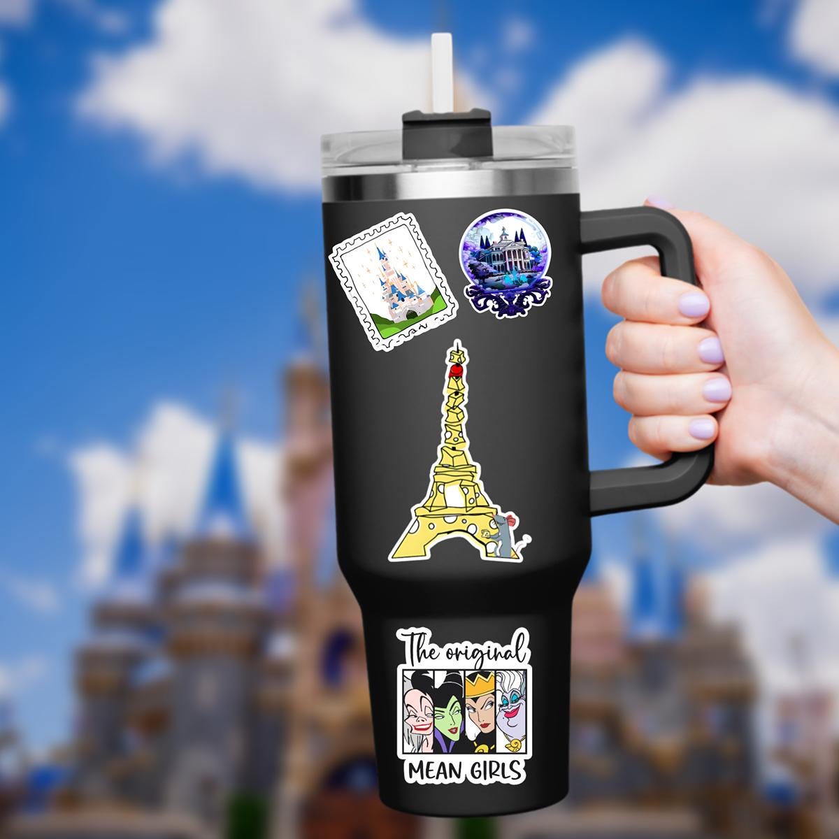 Remy Ratatouille Cheese Eiffel Tower Waterproof Sticker disney stickers, hydro bottle, disney gift, disney present, junk journal, journal,