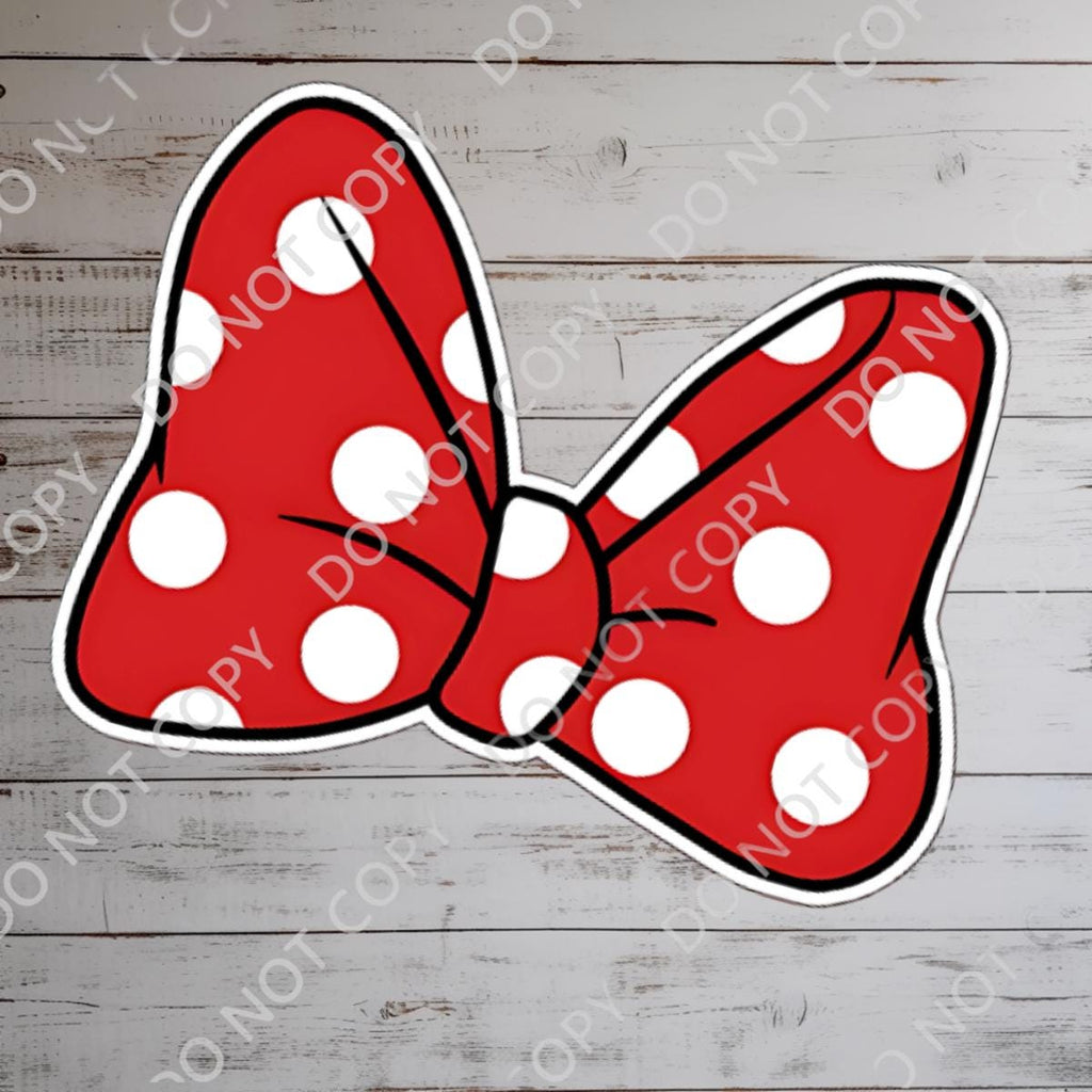 Minnie Mouse Bow Sticker, Waterproof Vinyl Decal Disney Stickers, Junk Journal, Disney Hydro Bottle,
