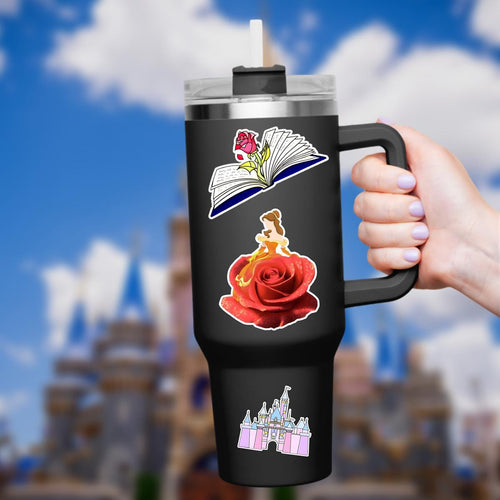 Beauty and the Beast Sticker | Rose, Waterproof Vinyl Decal