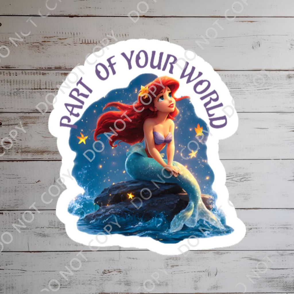 Little Mermaid Ariel Sticker - Waterproof Vinyl Decal
