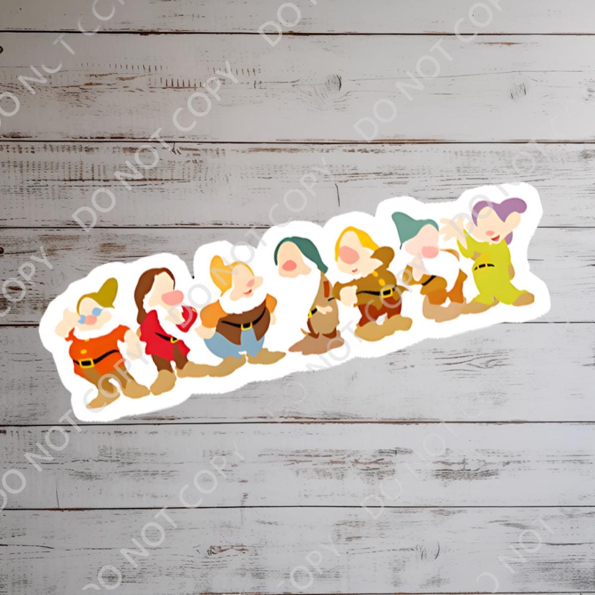 Snow White and Seven Dwarfs Waterproof Vinyl Sticker