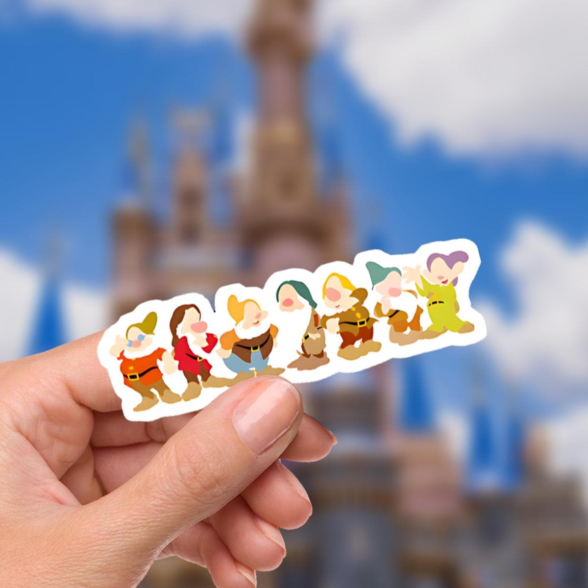 Snow White and Seven Dwarfs Waterproof Vinyl Sticker