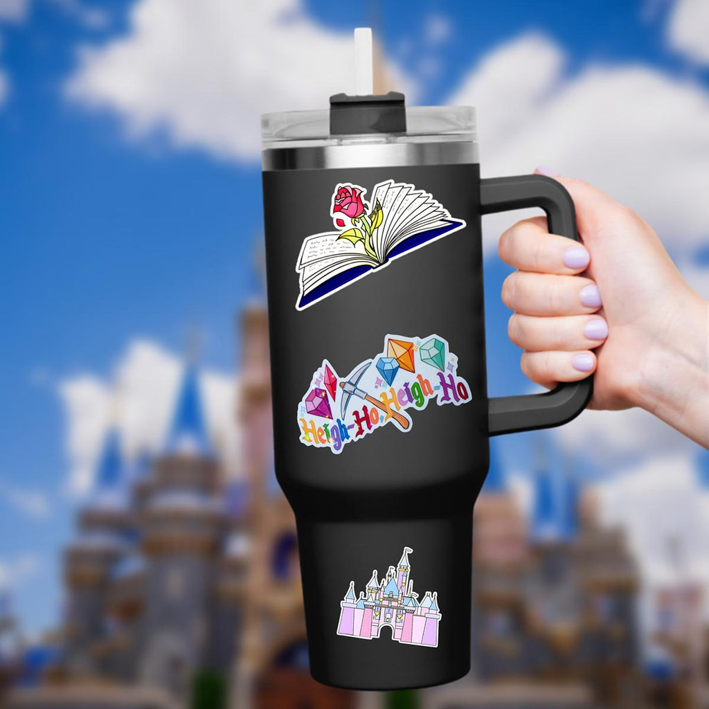 Snow White Seven Dwarfs Sticker Waterproof Disney Laptop, Disneying Theme Park Vacation, Castle Park Mouse Disney Water Bottle, Disney Decal