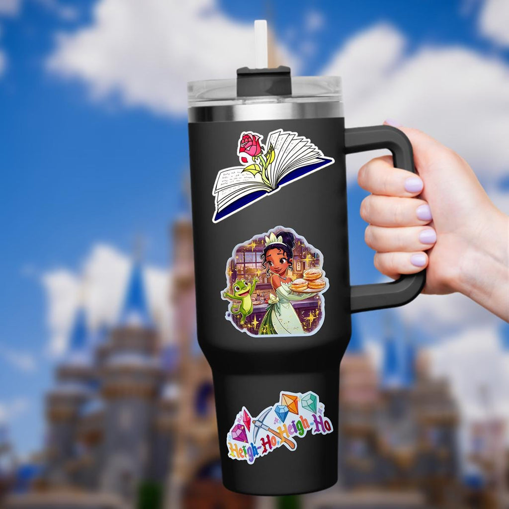 Disney Tiana Princess And The Frog Waterproof Disney Laptop Stickers Tianas Place Disney Gift Planner Stationery Decal Water Bottle Cell