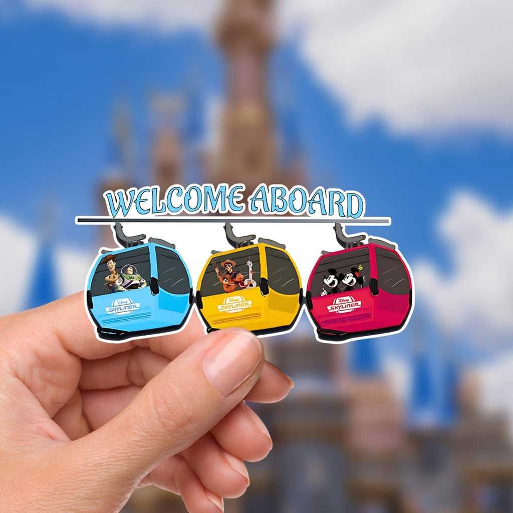 Disney SkyLiner Castle  World Sticker Waterproof Disney Laptop, Disneying Theme Park Vacation, Castle Park Mouse